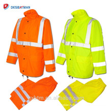 Серия эконом-класса 3 Привет ВИС светоотражающие дождь пальто костюмы оптом Клобук безопасности водонепроницаемая куртка
